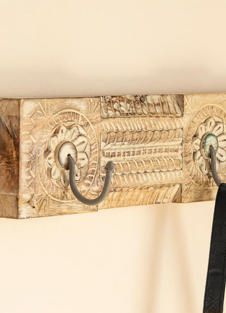 Jaipur Antique style Coat Hooks Whitewash