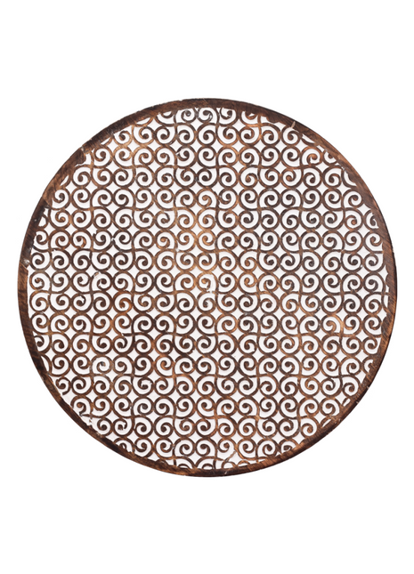 Round Wall Art With Ornamental Pattern