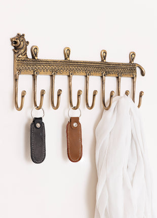 Brass Key Hook Lion - For Lion Lovers