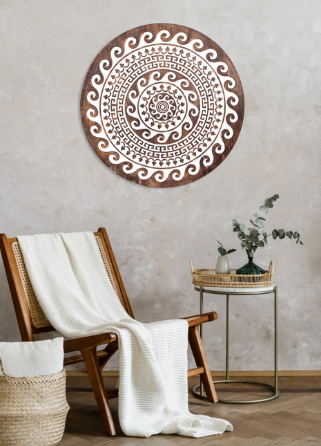 Round Wall Art With Bohemian Design