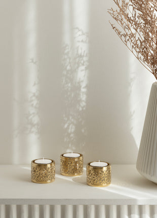 Shitterton Hand-engraved Brass Tealight Holder
