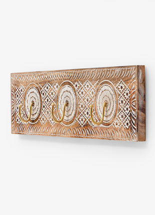 Bruges Mango Wood Coat Hook (Row Of 3)