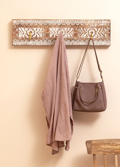 Tallinn Mango Wood Coat Hook (Row Of 3)