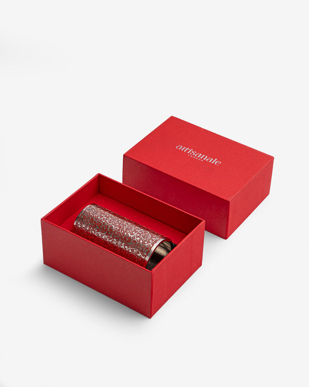 Brass Tealight Holder In Red