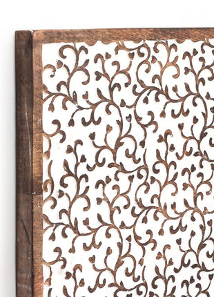 Square Wall Art With Heart Vine, Wall Decor, Rustic Wood Wall Art, Wood Wall Hangings, Unique Wall Art, Square Carved Art, Home Decor