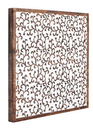 Square Wall Art With Heart Vine, Wall Decor, Rustic Wood Wall Art, Wood Wall Hangings, Unique Wall Art, Square Carved Art, Home Decor