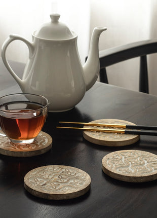 Cudillero Handcrafted Mango Wood Coasters