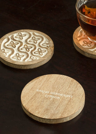 Cudillero Handcrafted Mango Wood Coasters